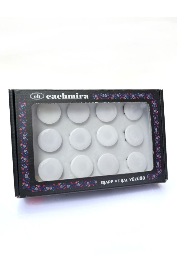 Cachmira Eşarp Yüzüğü 12'li Paket